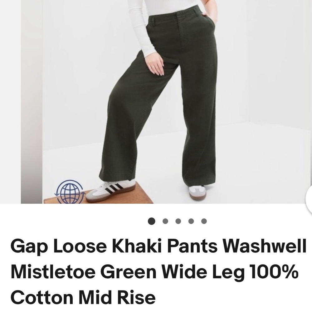 GAP Olive Wide-leg Pants